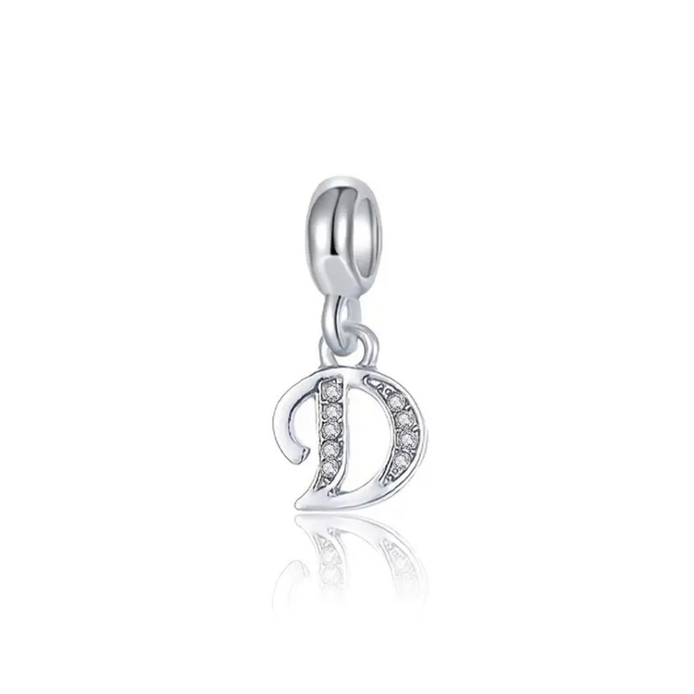 Silver Letter D Charm